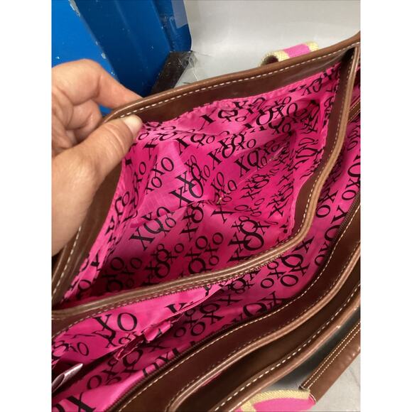 Vintage XOXO Pink Black Tote Bag - 18.5x14” - Picture 9 of 14
